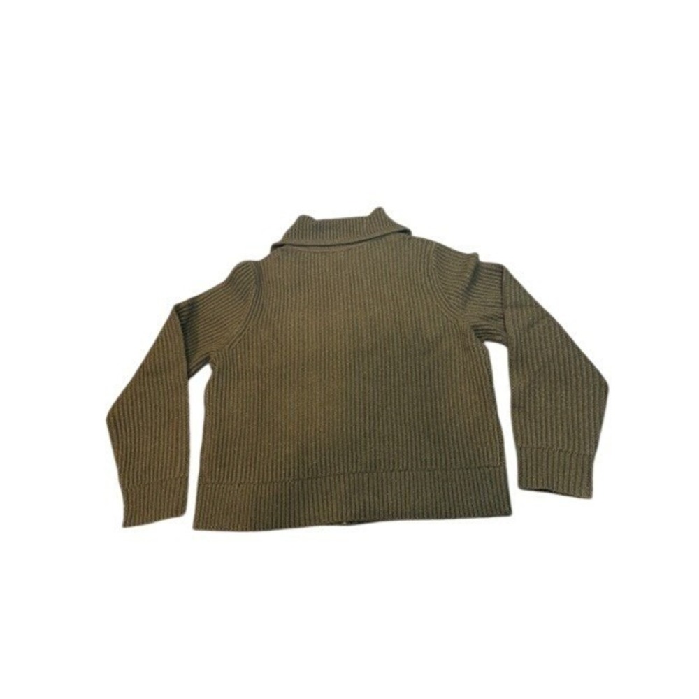 Talbots Pointelle Knit Sweater Jacket - Tweed Deep Moss So Soft NWT Women's XL - Picture 6 of 7